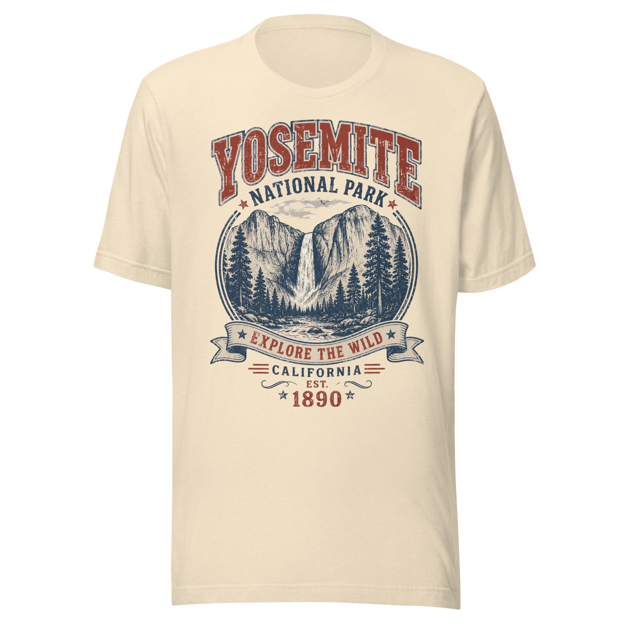 Yosemite National Park Waterfall Hiking T-Shirt - Snappymood