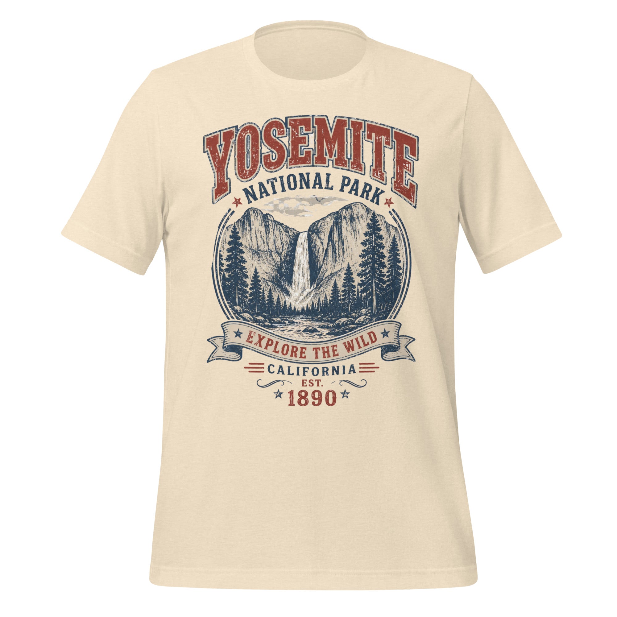 Yosemite National Park Waterfall Hiking T-Shirt - Snappymood