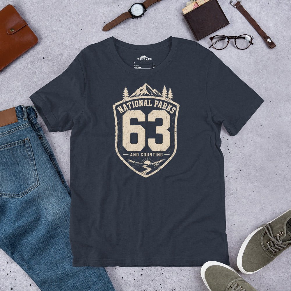 National Park 63 And Counting T-Shirt - Snappy Mood