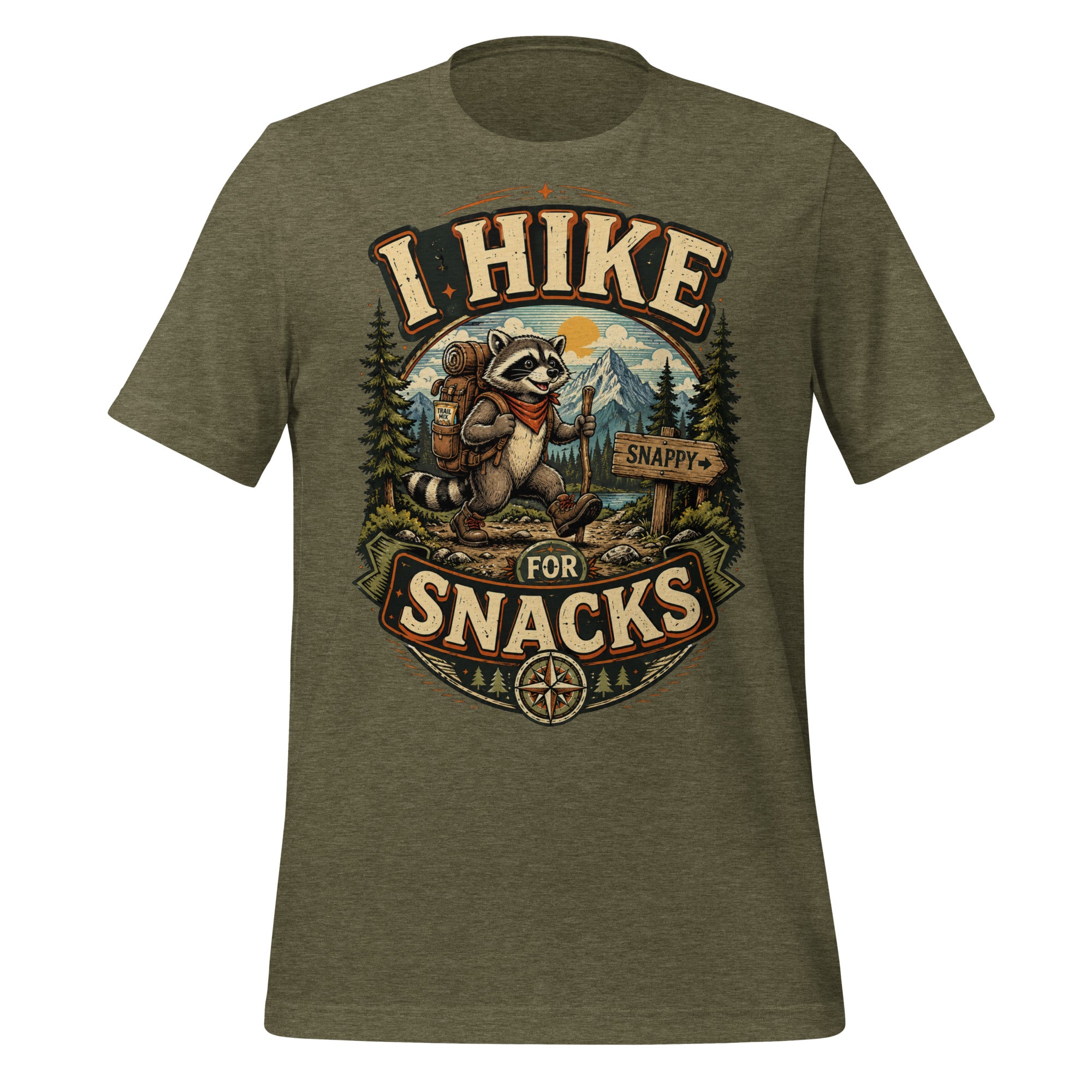 I Hike For A Snack Hiking T-Shirt - Snappymood