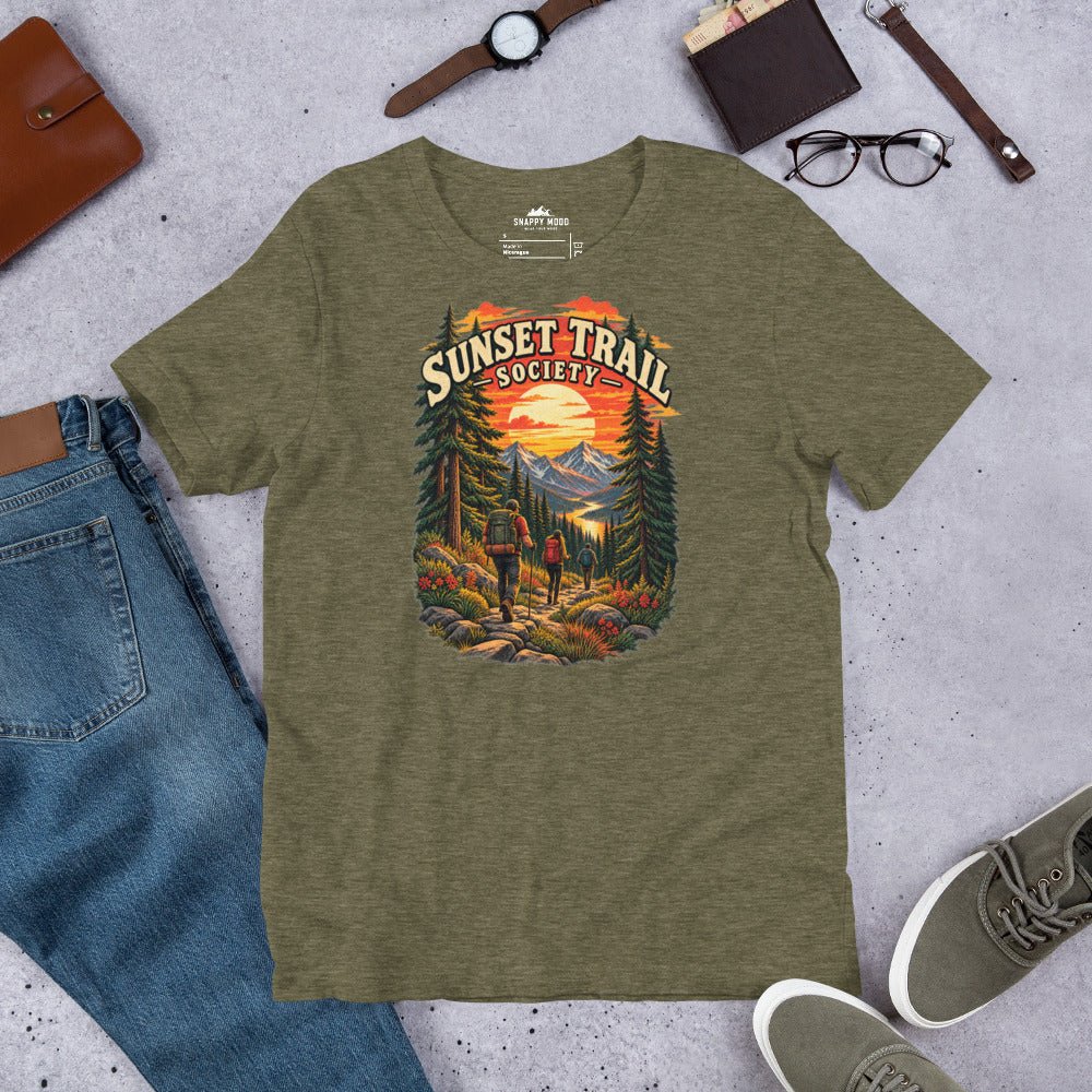 Sunset Trail Society Hiking Sun T-shirt - Snappy Mood