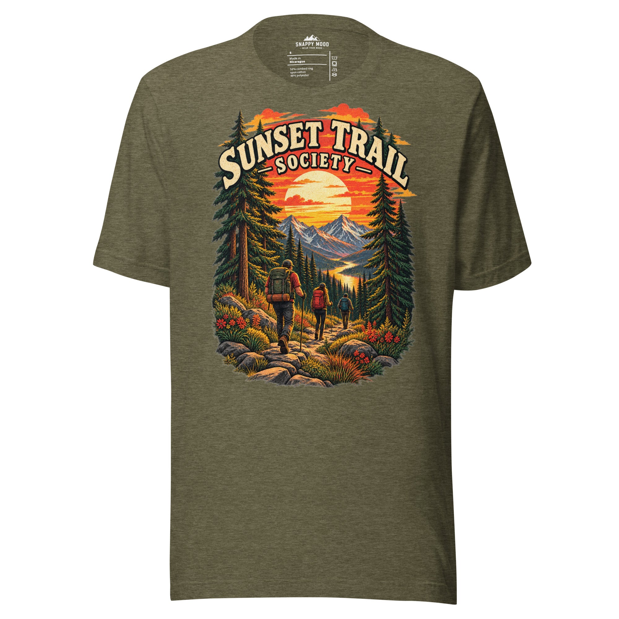 Sunset Trail Society Hiking Sun T-shirt - Snappy Mood