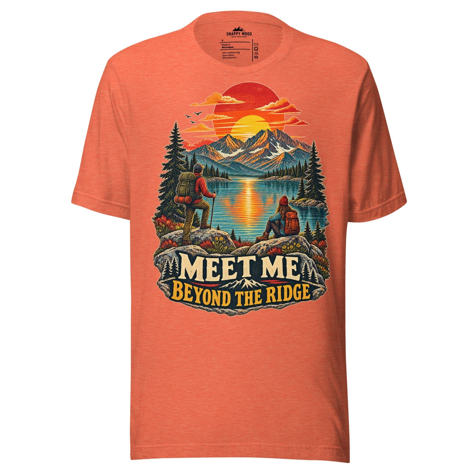 Meet Me Beyond The Ridge Hiking Sun T-Shirt - Snappy Mood