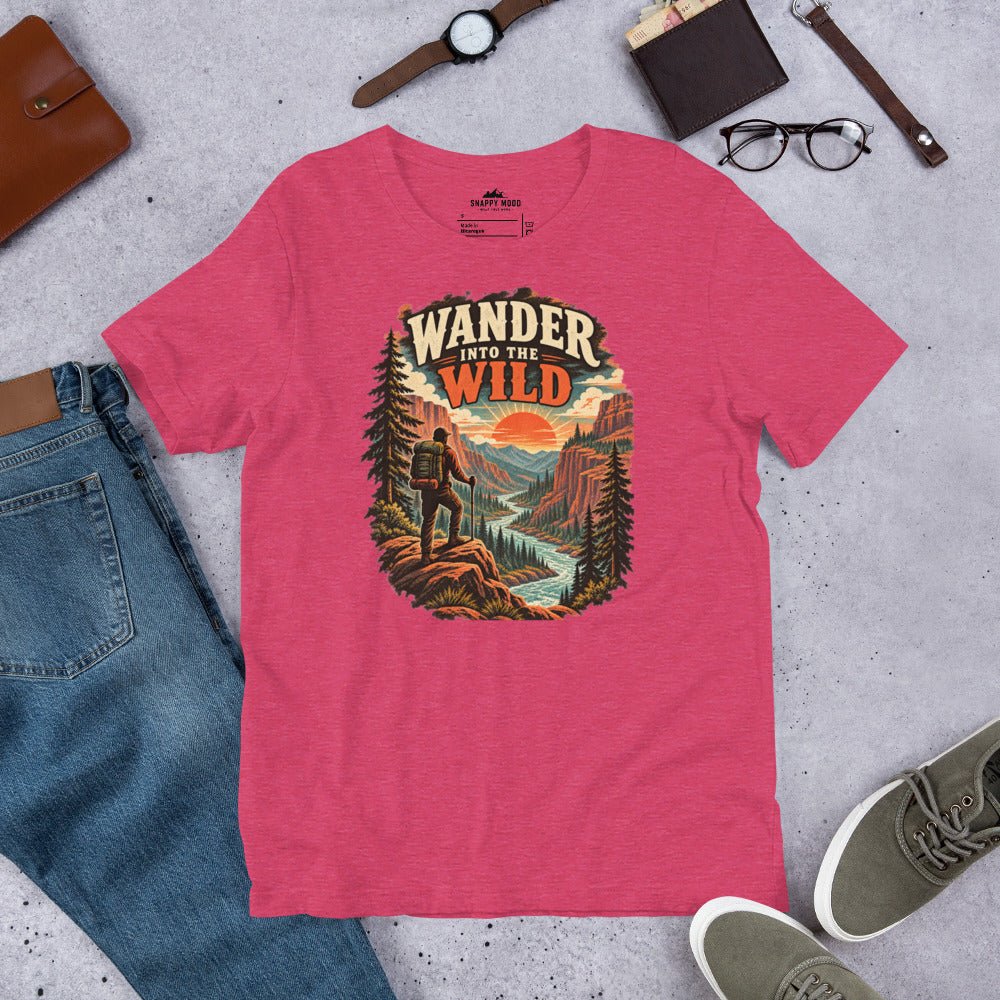 Wander Into The Wild Hiking Sun T-Shirt - Snappy Mood