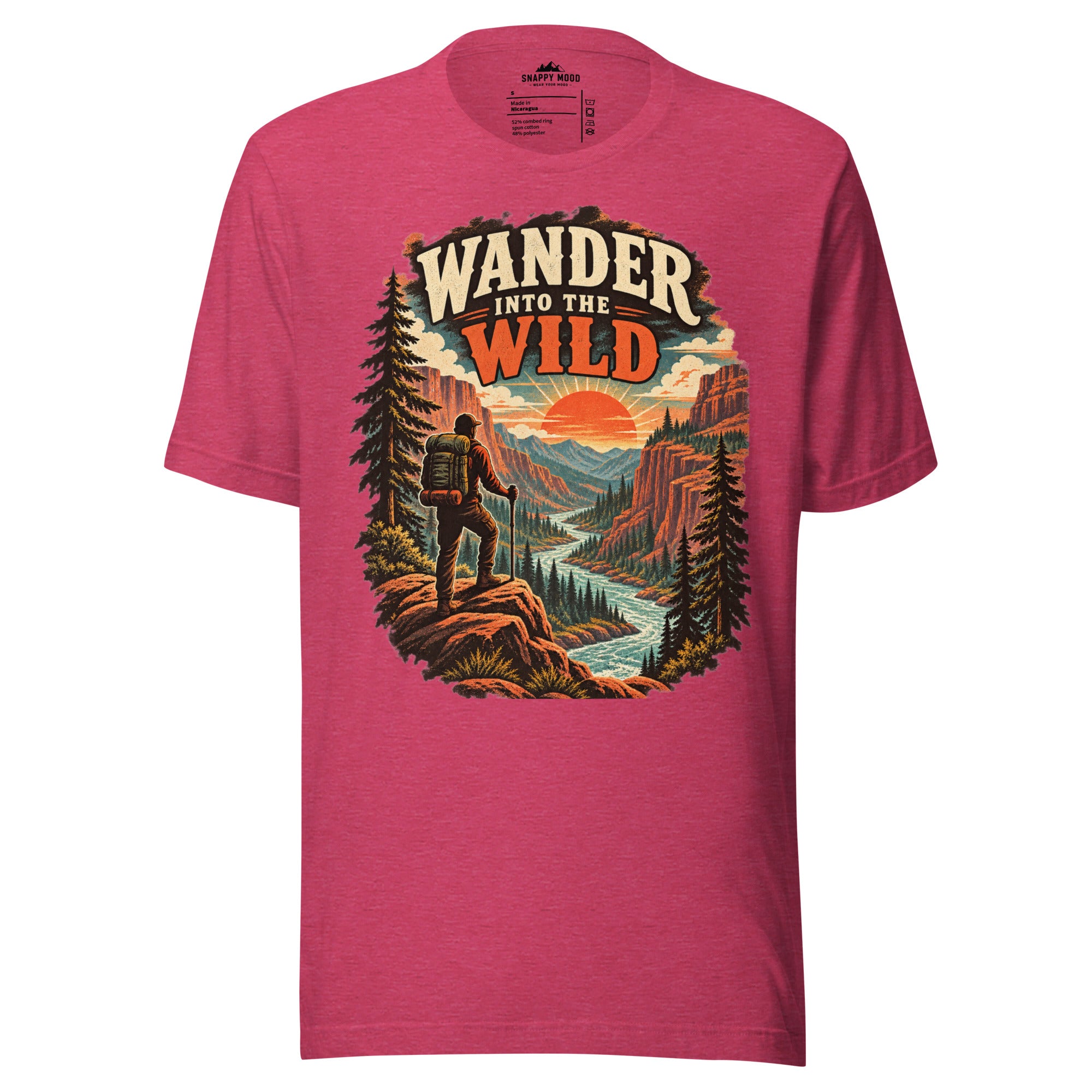 Wander Into The Wild Hiking Sun T-Shirt - Snappy Mood