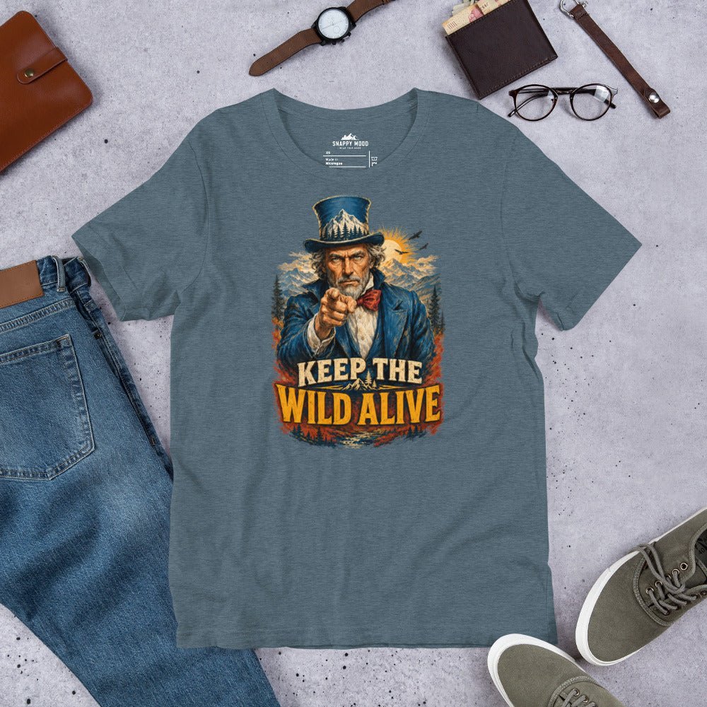 Keep The Wild Alive Wildlife T-Shirt - Snappy Mood