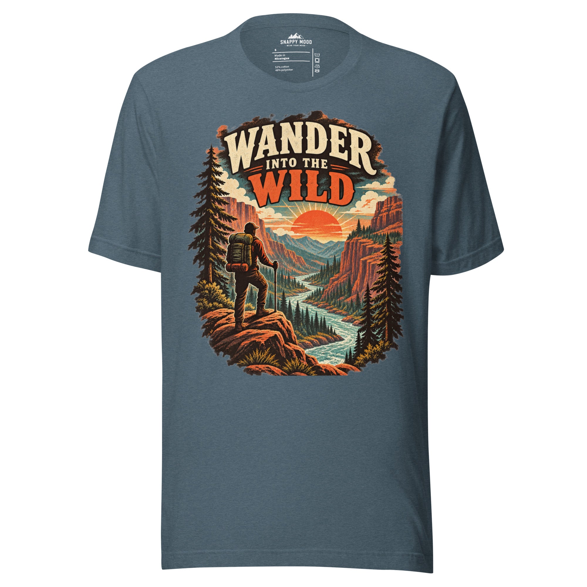 Wander Into The Wild Hiking Sun T-Shirt - Snappy Mood