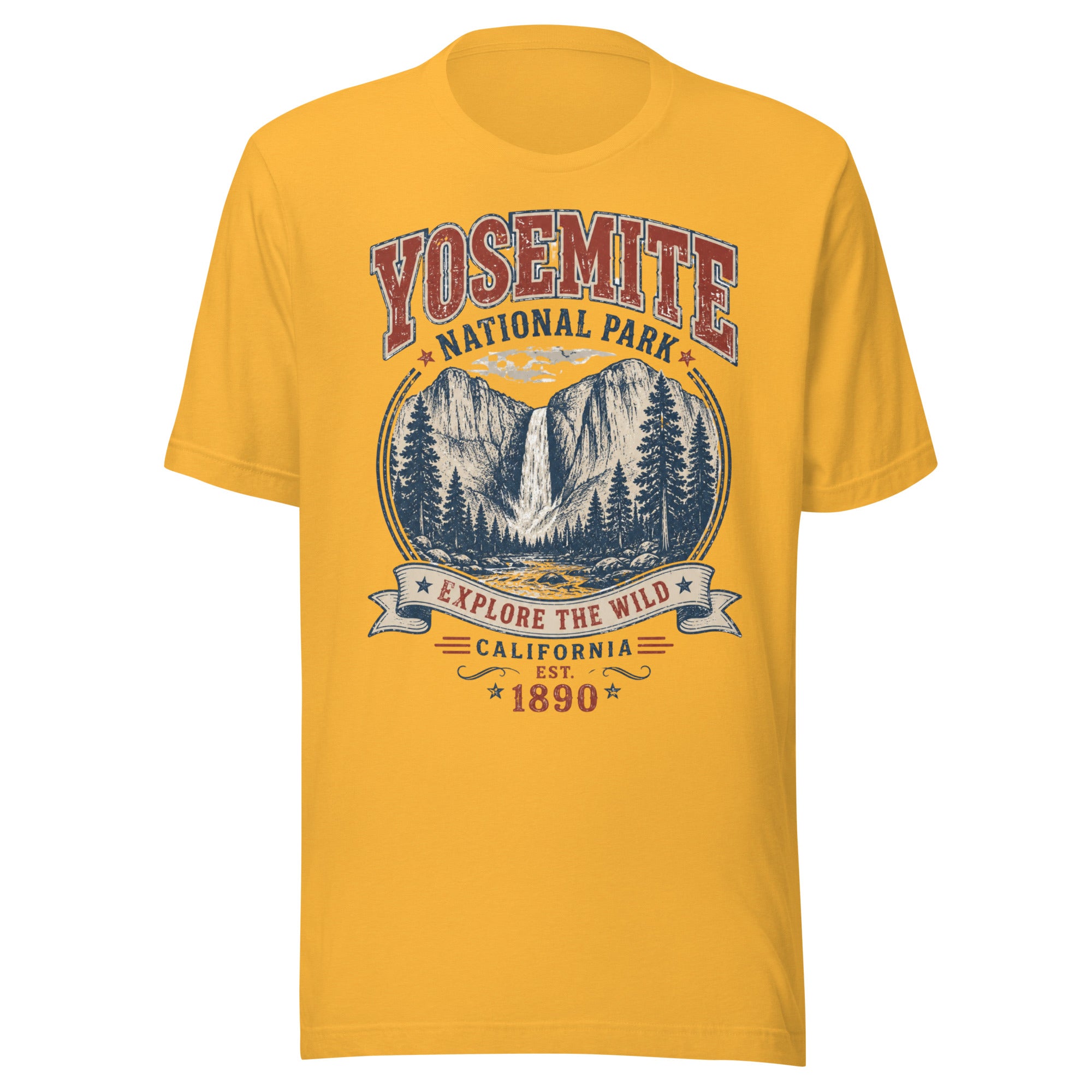 Yosemite National Park Waterfall Hiking T-Shirt - Snappymood
