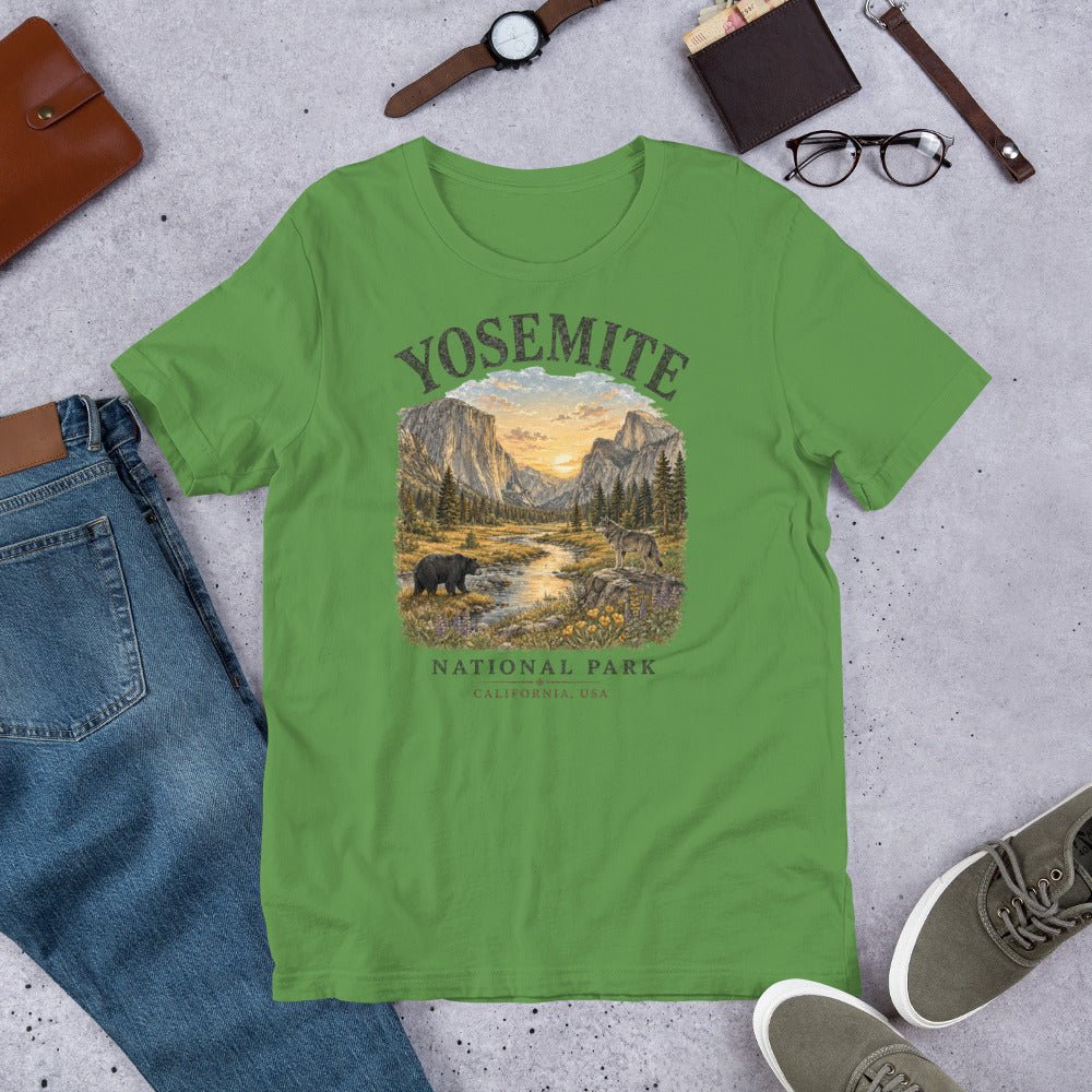 Yosemite National Park Tunnel View Hiking T-Shirt - Snappymood