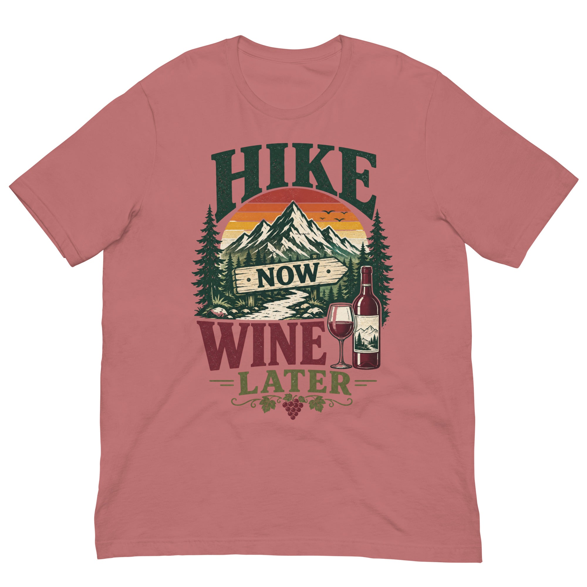 Hike More Wine Later Hiking T-Shirt - Snappymood