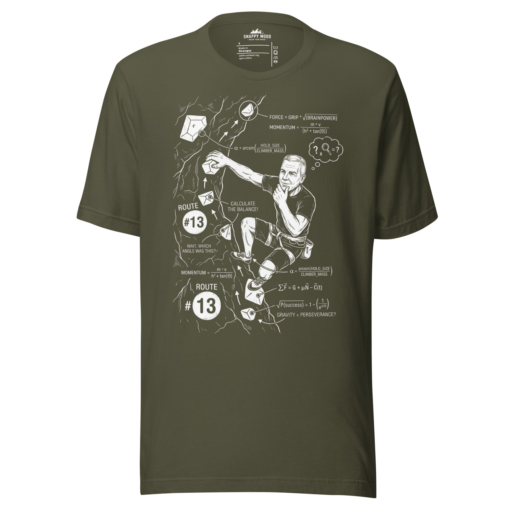 Mountain Climbing Math Problem Solving T-Shirt - Snappy Mood