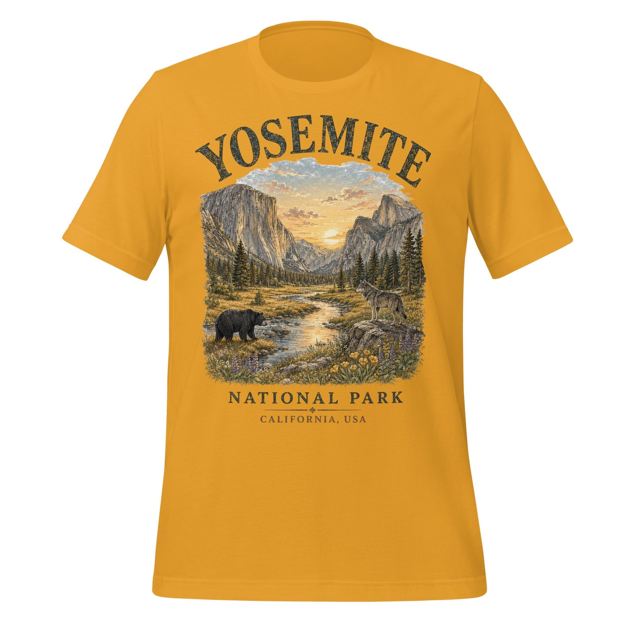 Yosemite National Park Tunnel View Hiking T-Shirt - Snappymood