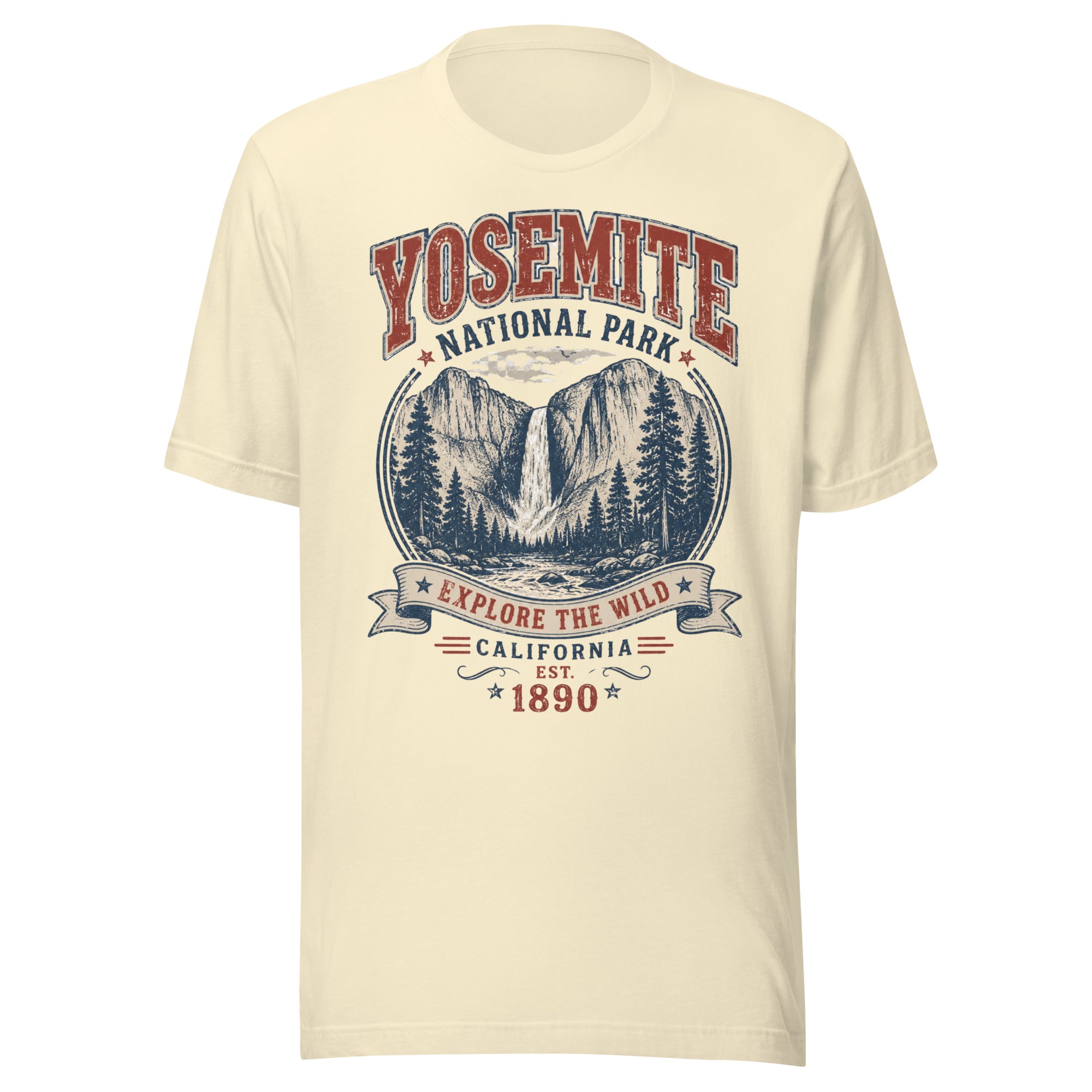 Yosemite National Park Waterfall Hiking T-Shirt - Snappymood