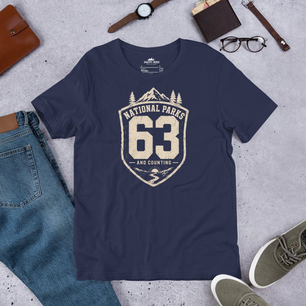 National Park 63 And Counting T-Shirt - Snappy Mood