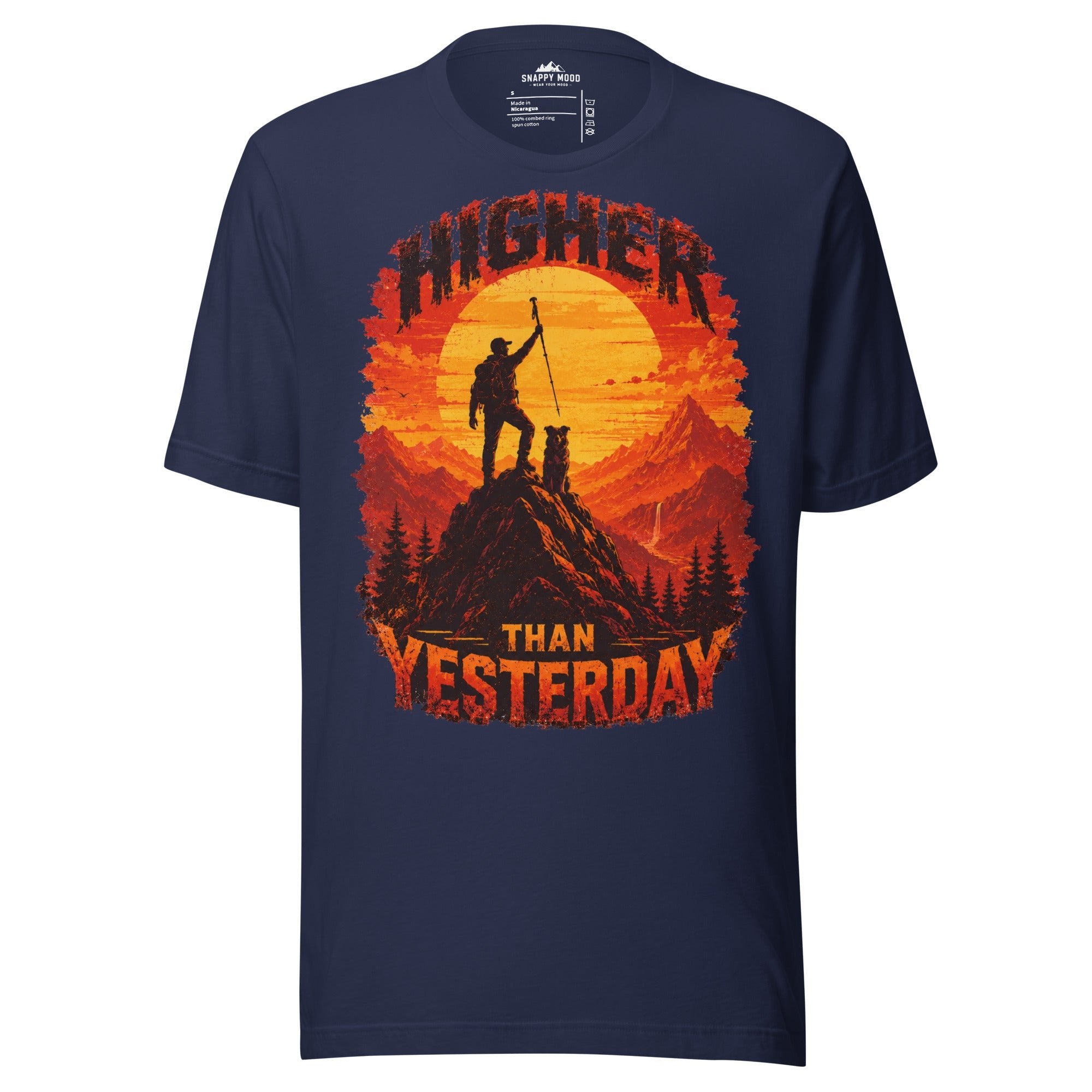 Higher Than Yesterday Hiking Sun T-Shirt - Snappy Mood