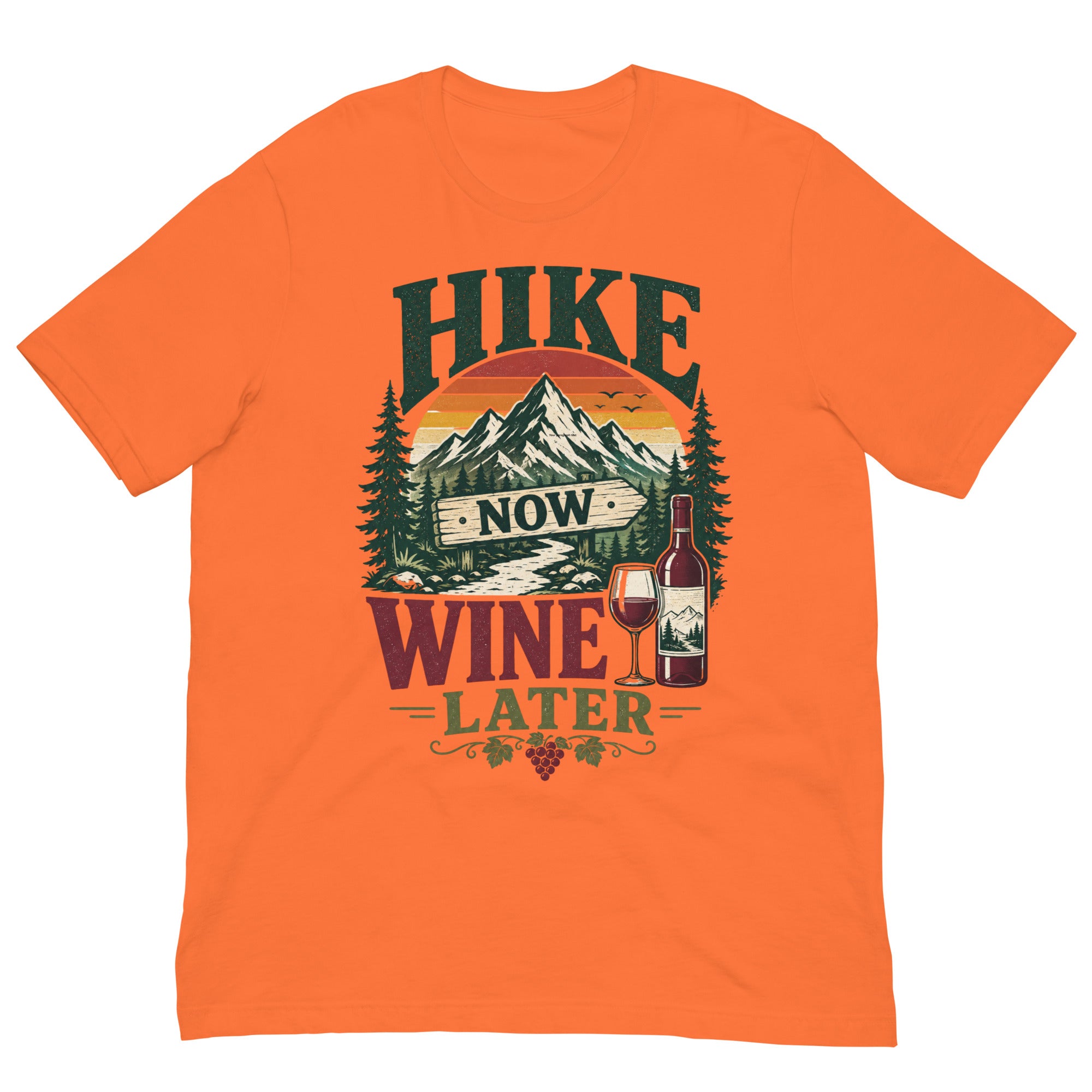 Hike More Wine Later Hiking T-Shirt - Snappymood