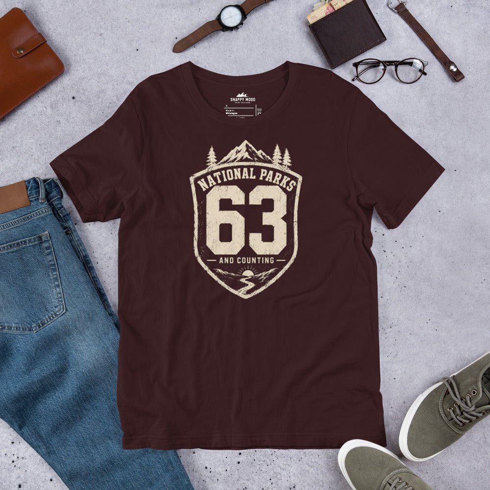 National Park 63 And Counting T-Shirt - Snappy Mood