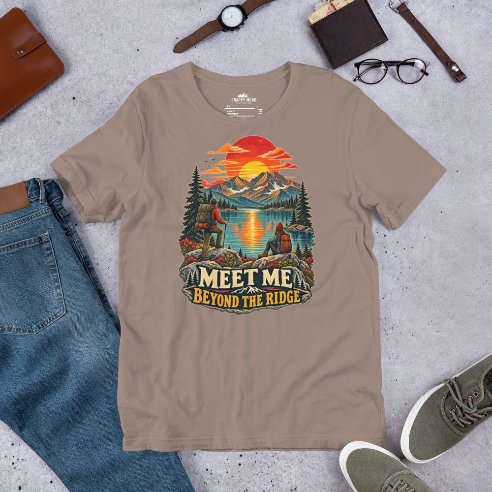 Meet Me Beyond The Ridge Hiking Sun T-Shirt - Snappy Mood