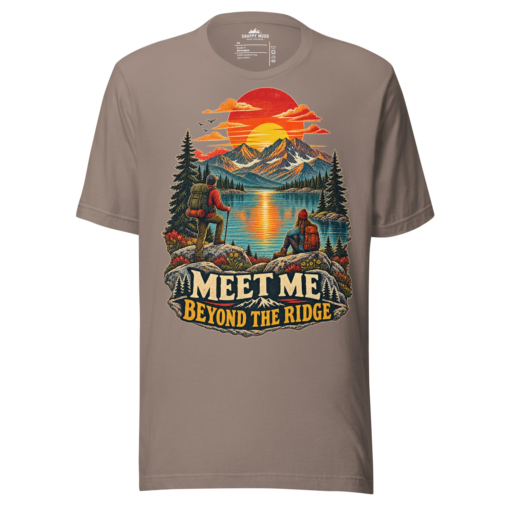 Meet Me Beyond The Ridge Hiking Sun T-Shirt - Snappy Mood