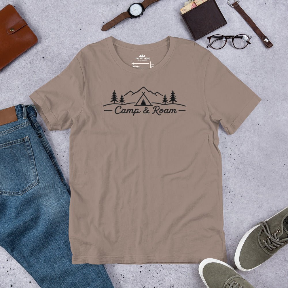Camp and Roam Camping T-Shirt - Snappy Mood