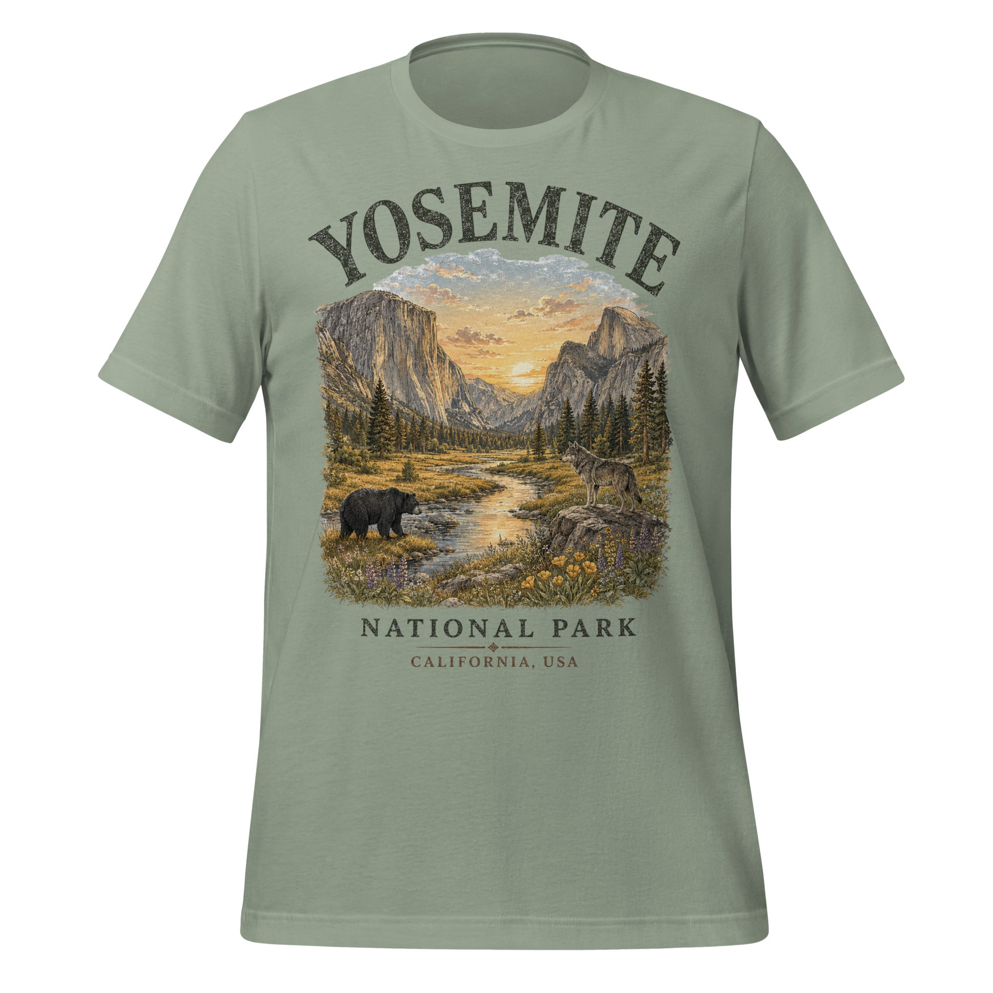 Yosemite National Park Tunnel View Hiking T-Shirt - Snappymood