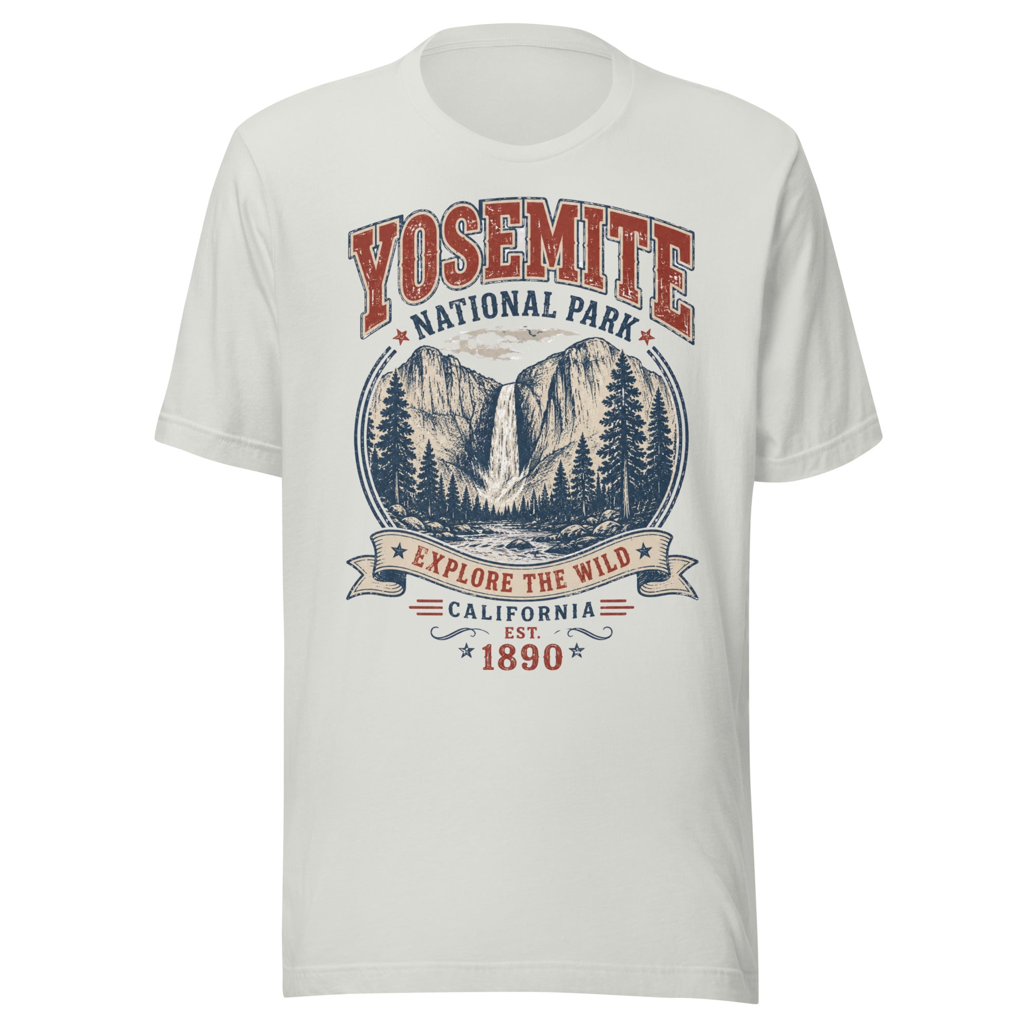 Yosemite National Park Waterfall Hiking T-Shirt - Snappymood