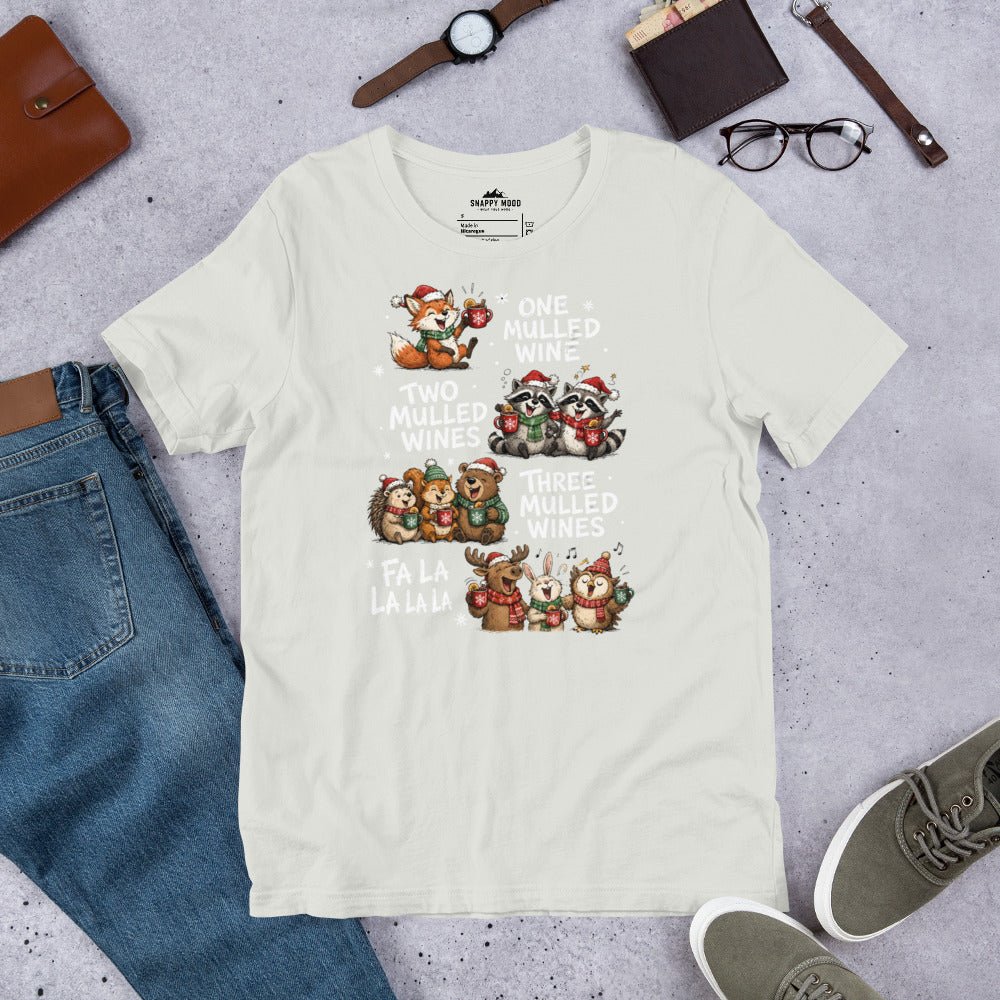 One Two Three Mulled Wine - Funny Christmas Unisex T-Shirt - Snappy Mood