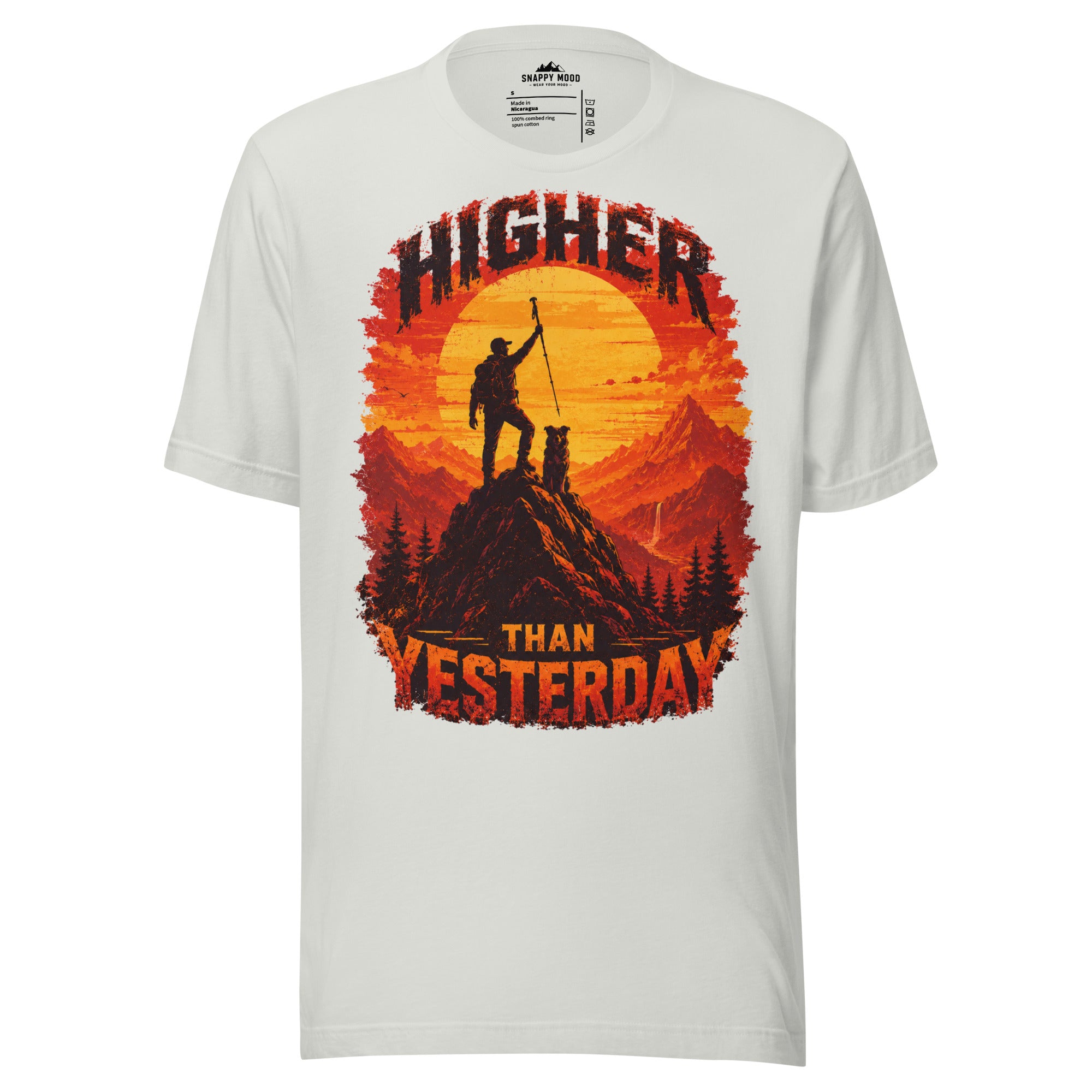 Higher Than Yesterday Hiking Sun T-Shirt - Snappy Mood