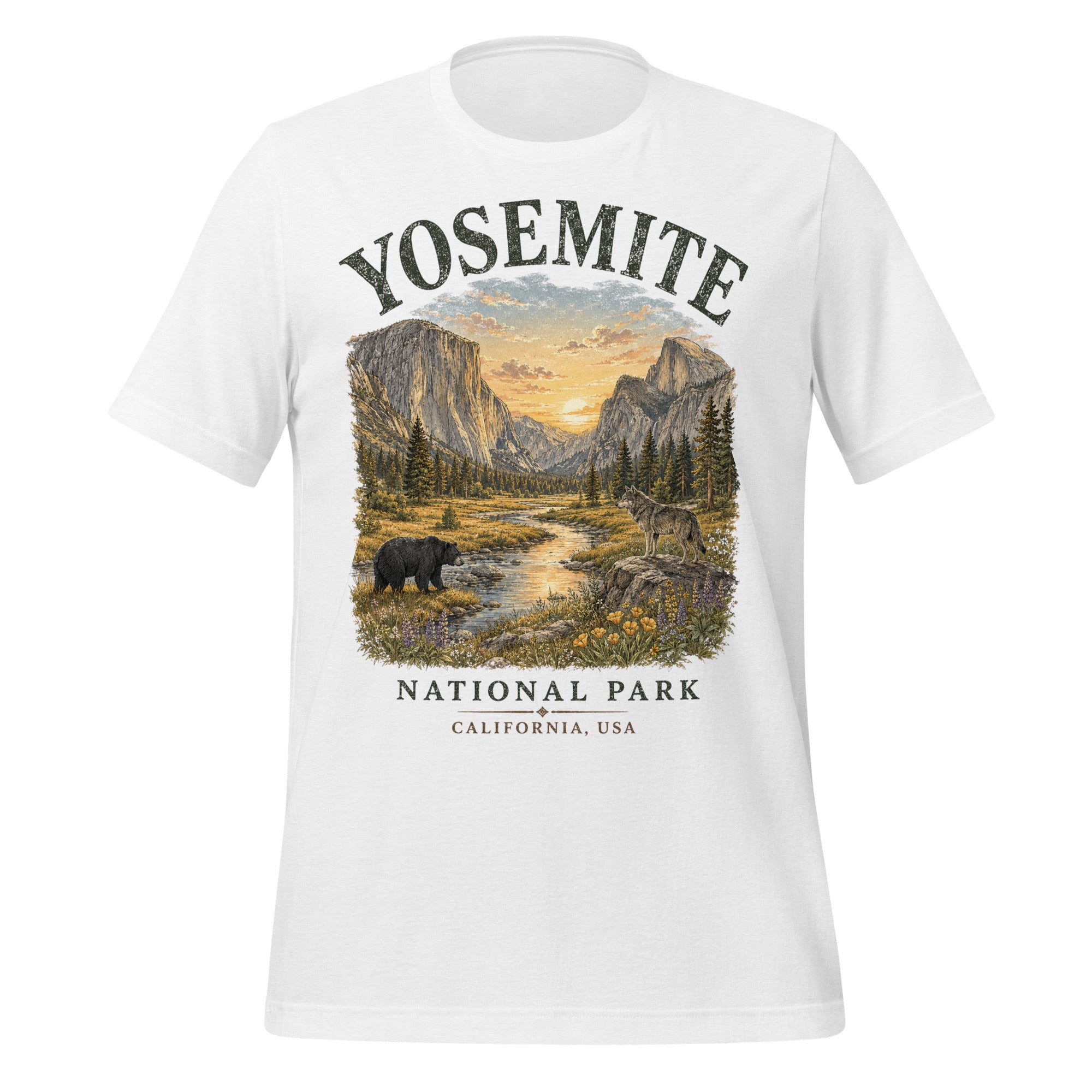 Yosemite National Park Tunnel View Hiking T-Shirt - Snappymood