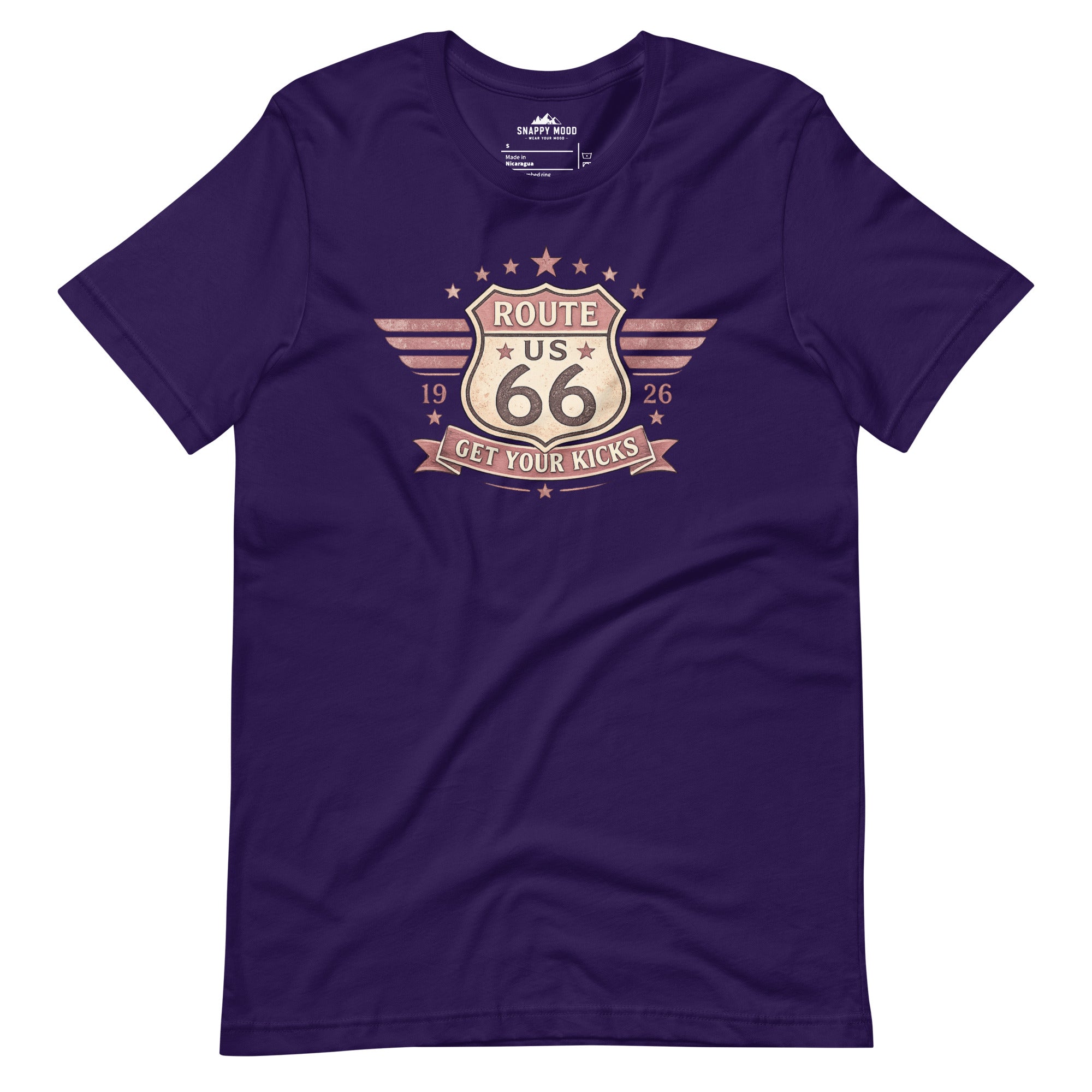 Get Your Kicks At Route 66 Roadtrip T-Shirt - Snappy Mood