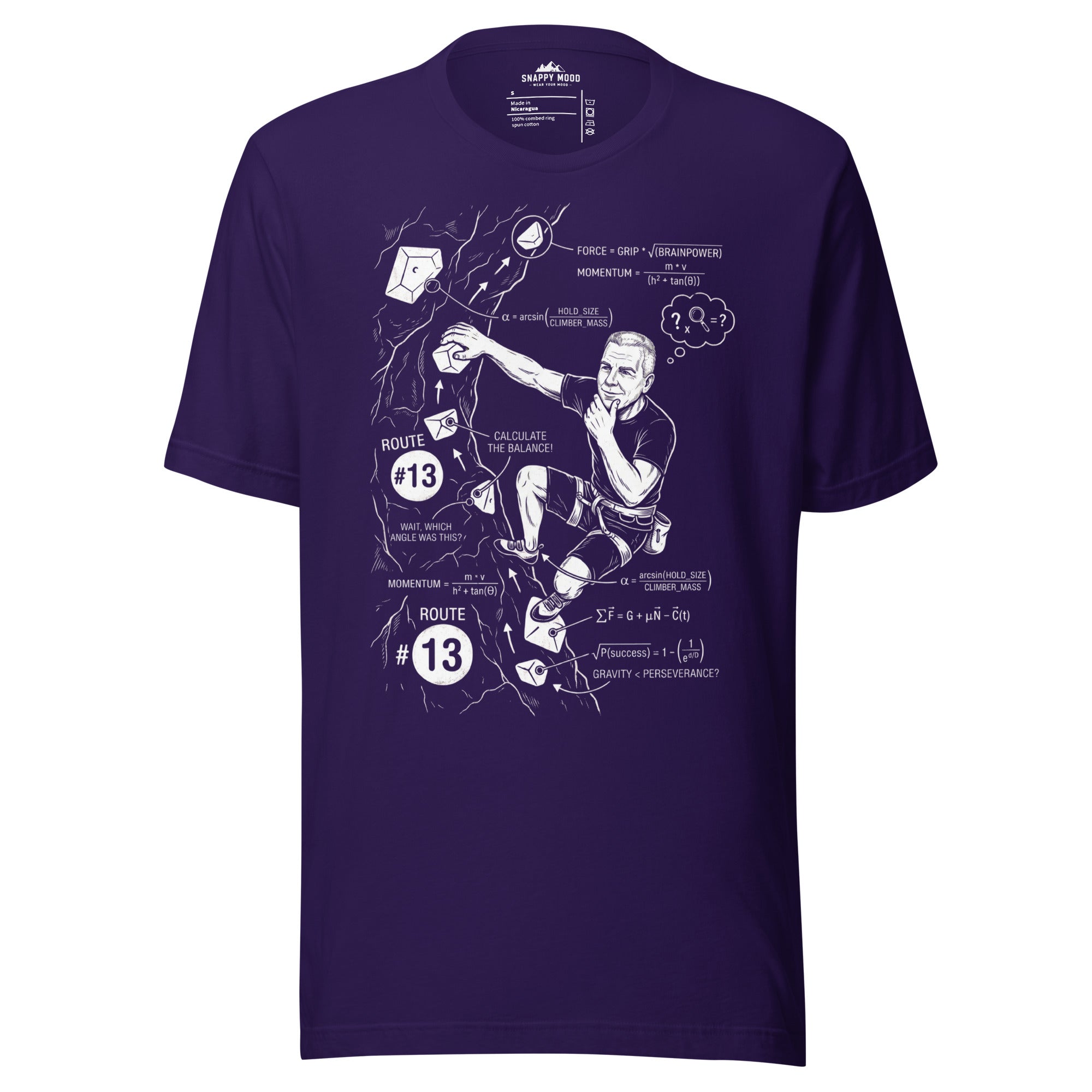 Mountain Climbing Math Problem Solving T-Shirt - Snappy Mood
