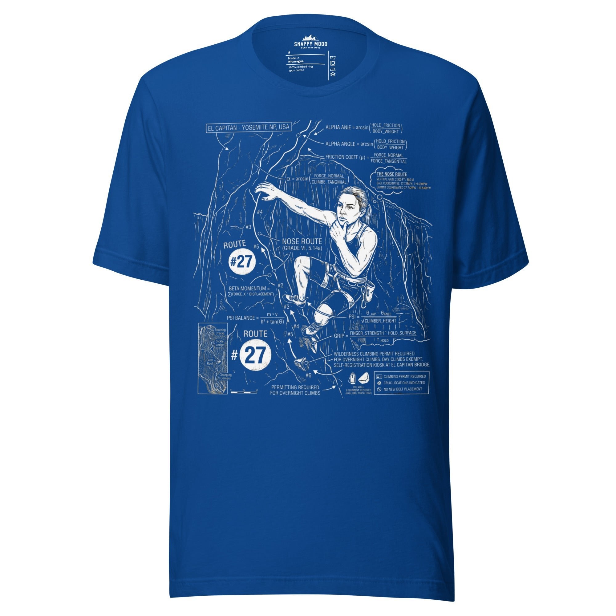 Mountain Climbing EL Capitan - Yosemite NP USA T-Shirt - Snappy Mood