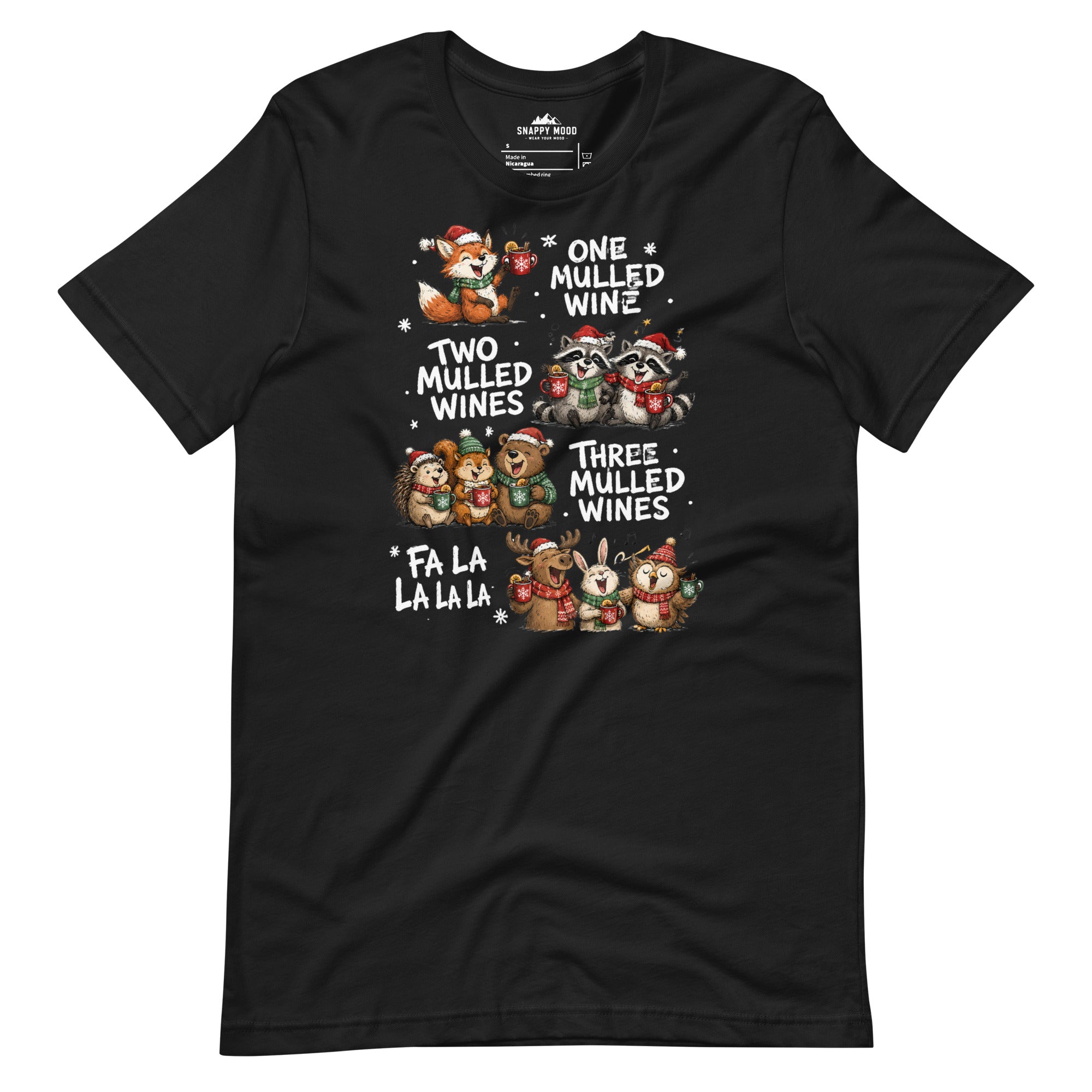 One Two Three Mulled Wine - Funny Christmas Unisex T-Shirt - Snappy Mood