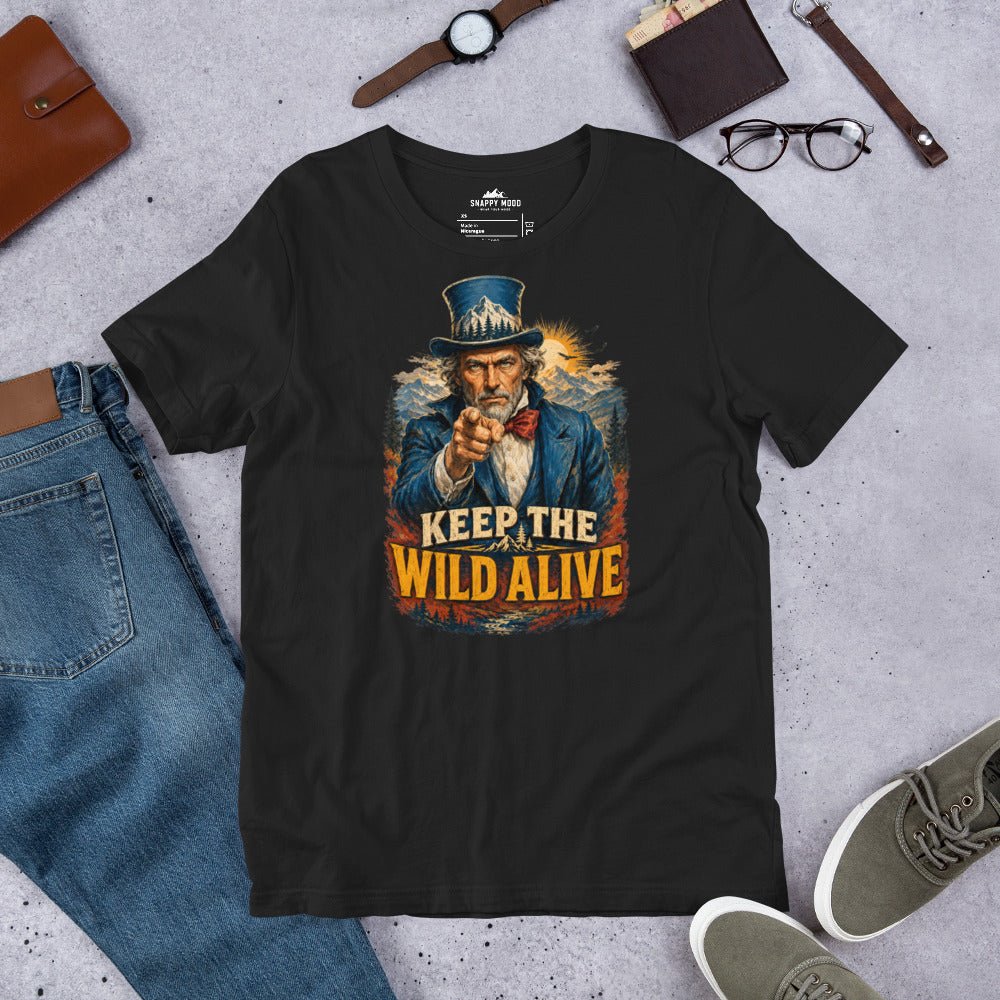 Keep The Wild Alive Wildlife T-Shirt - Snappy Mood