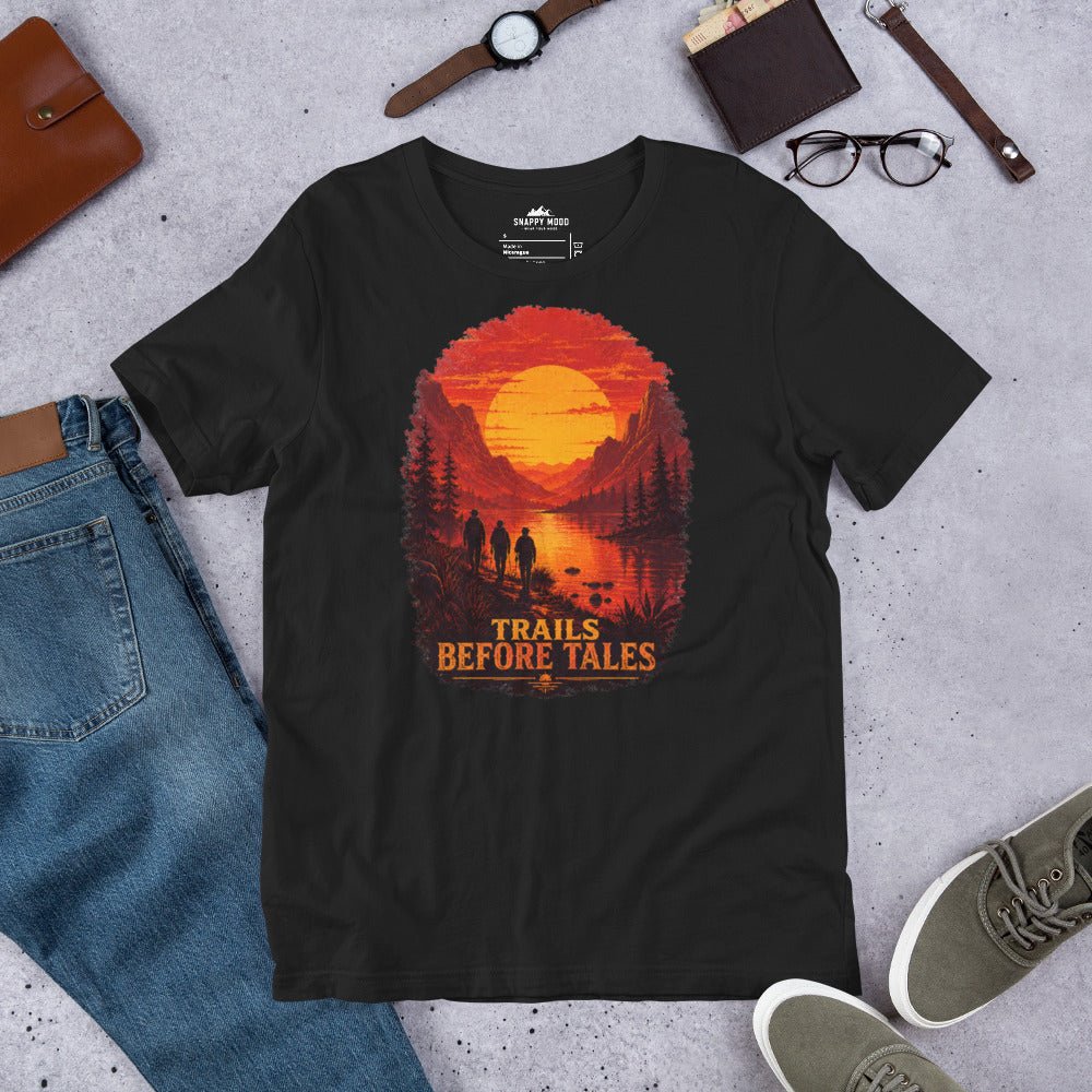 Trails Before Tales Hiking Sun T-Shirt - Snappy Mood