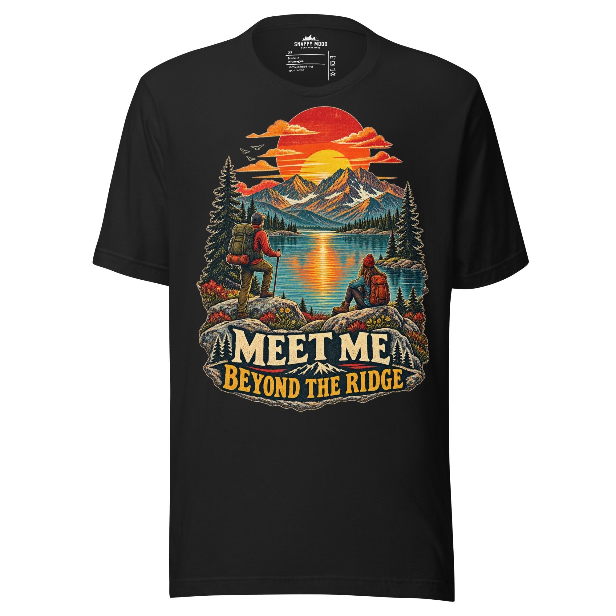 Meet Me Beyond The Ridge Hiking Sun T-Shirt - Snappy Mood