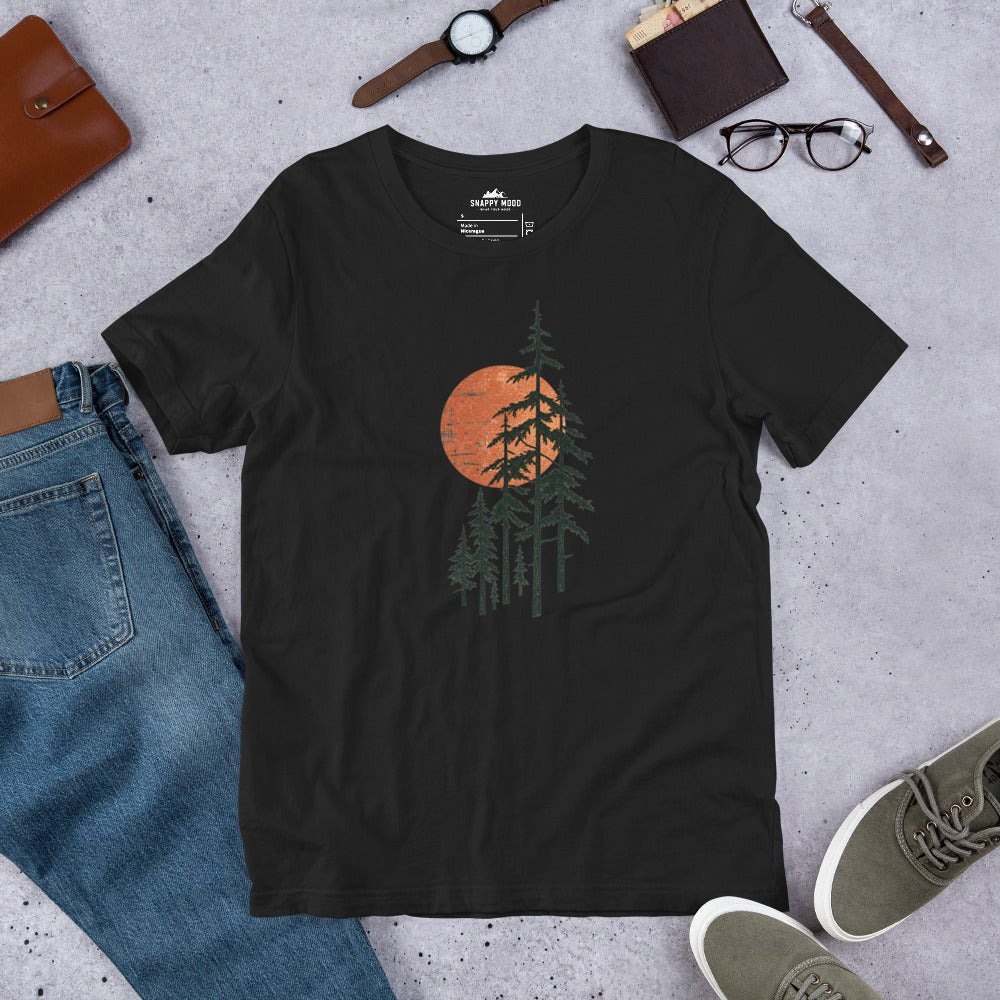 Sunrise Forest Natureshirt Outdoor-T-shirt Unisex - Snappy Mood