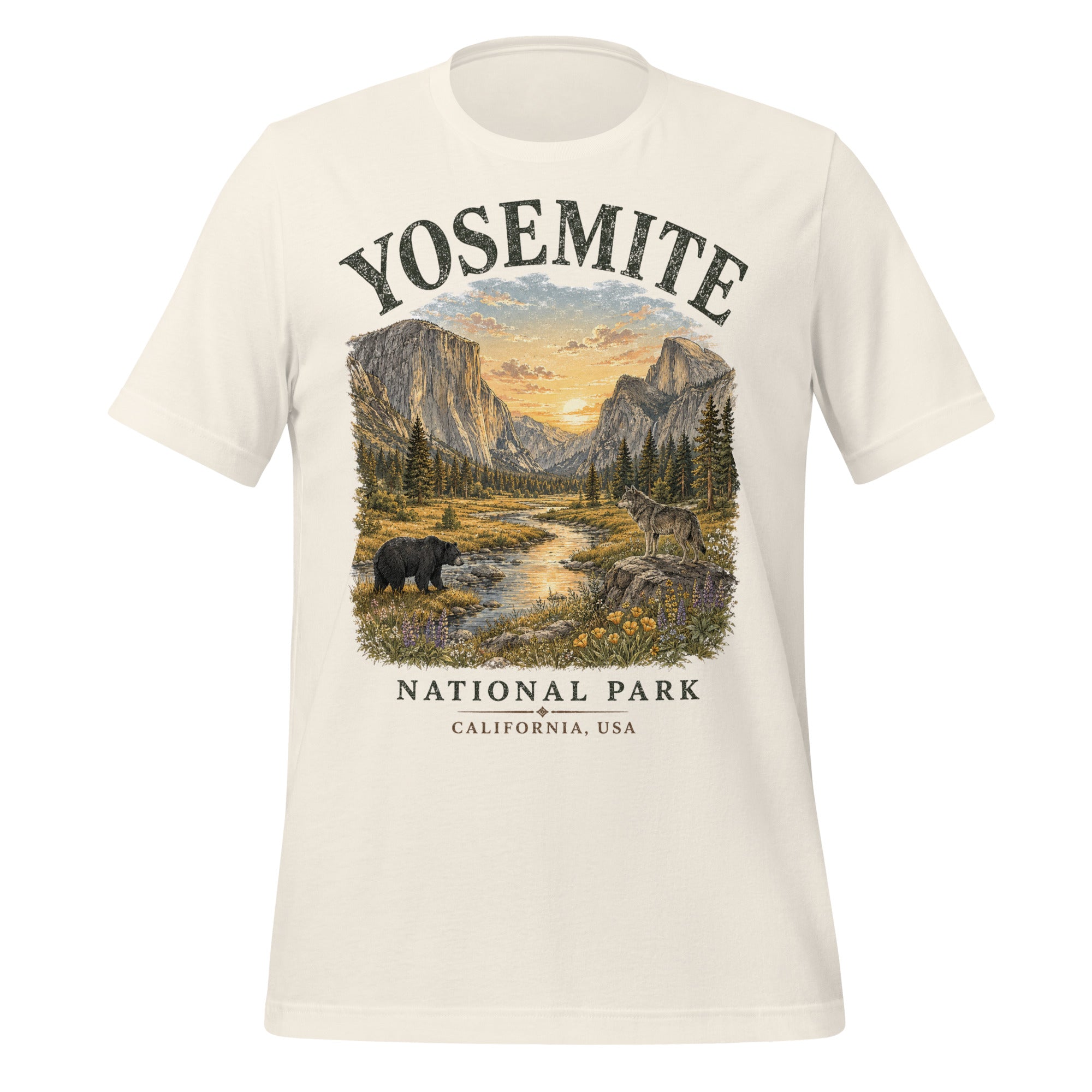 Yosemite National Park Tunnel View Hiking T-Shirt - Snappymood