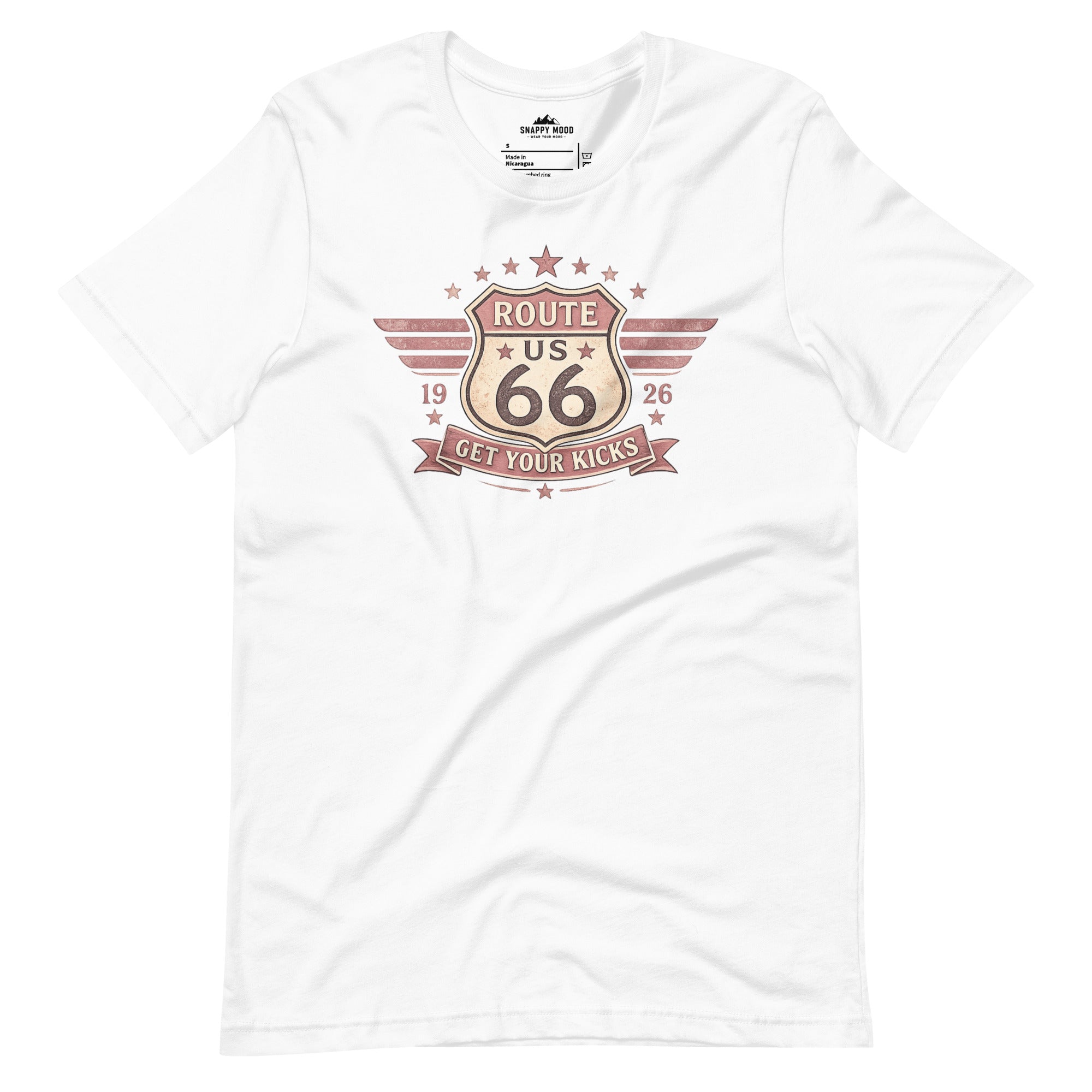 Get Your Kicks At Route 66 Roadtrip T-Shirt - Snappy Mood