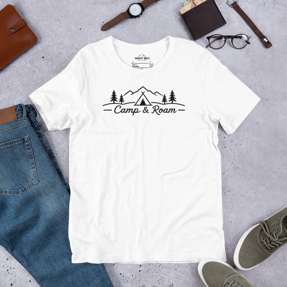 Camp and Roam Camping T-Shirt - Snappy Mood